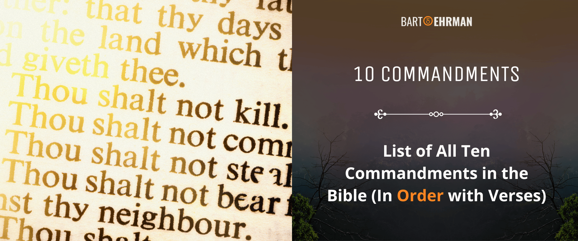 10 Commandments - List of All Ten Commandments in the Bible (In Order with Verses)
